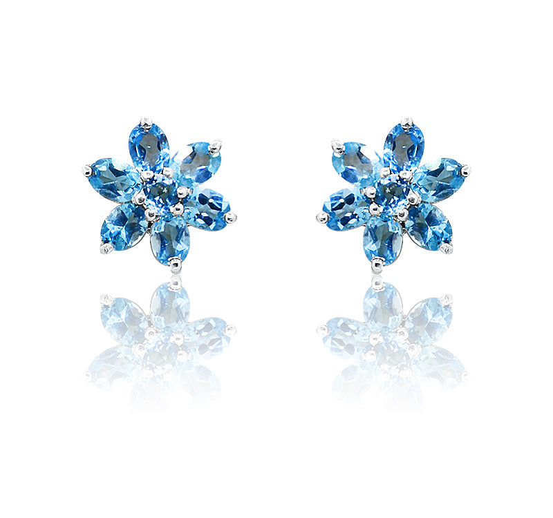 Ester Blue Silver 925 Studs