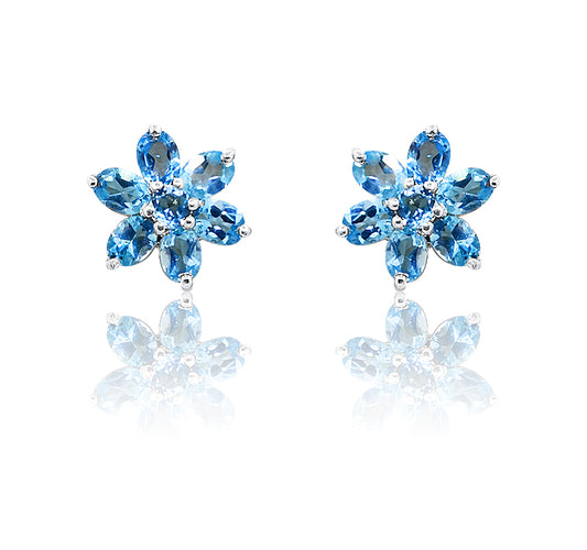 Ester Blue Silver 925 Studs