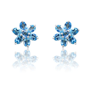 Ester Blue Silver 925 Studs