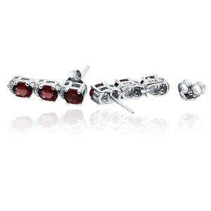 Audrey Red Silver 925 Earring