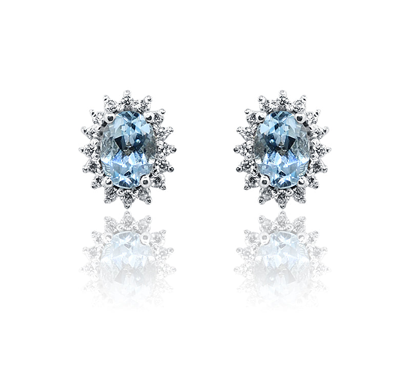 Margaret Blue Silver 925 Studs