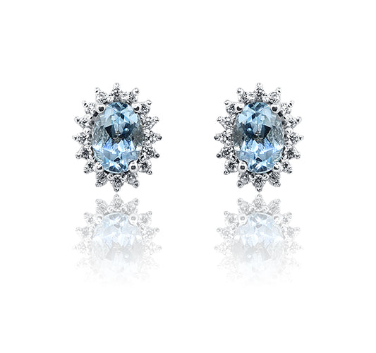 Margaret Blue Silver 925 Studs