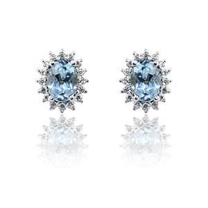 Margaret Blue Silver 925 Studs