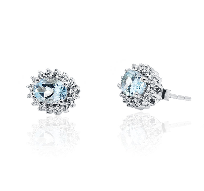 Margaret Blue Silver 925 Studs