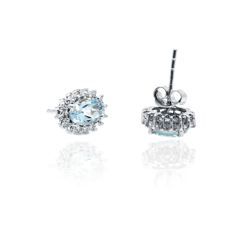 Margaret Blue Silver 925 Studs