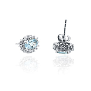 Margaret Blue Silver 925 Studs