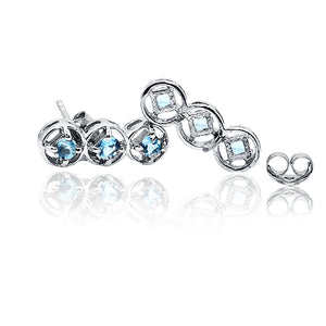 Brielle Blue Silver 925 Earring