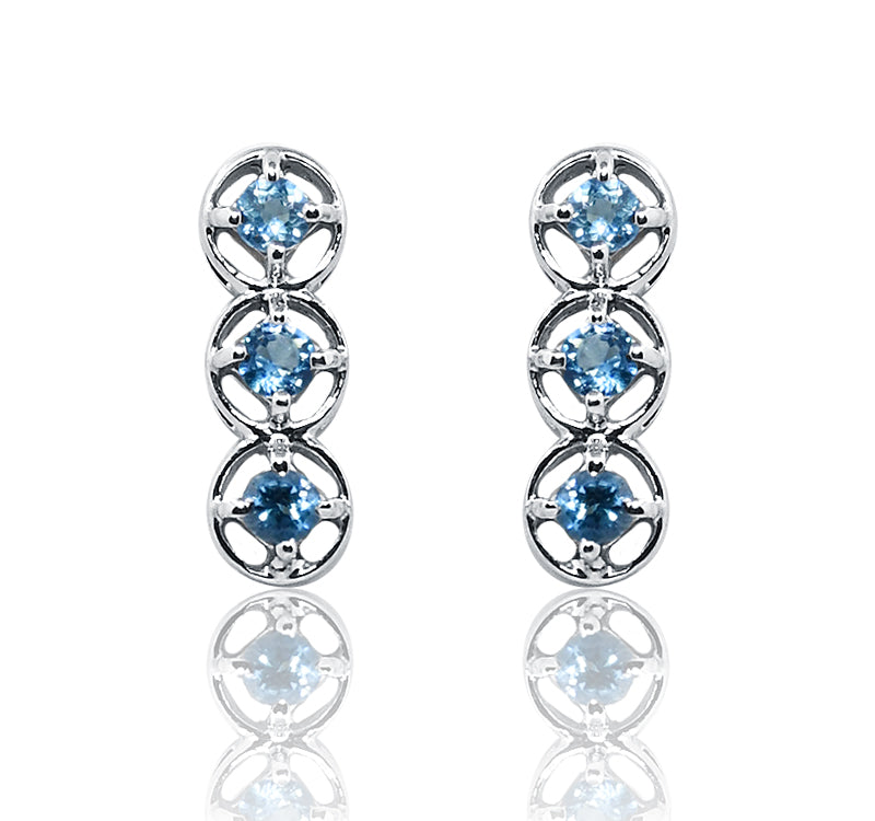 Brielle Blue Silver 925 Earring