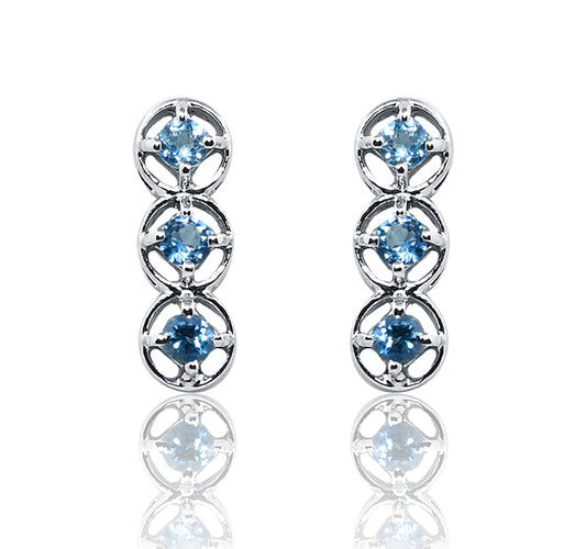 Brielle Blue Silver 925 Earring