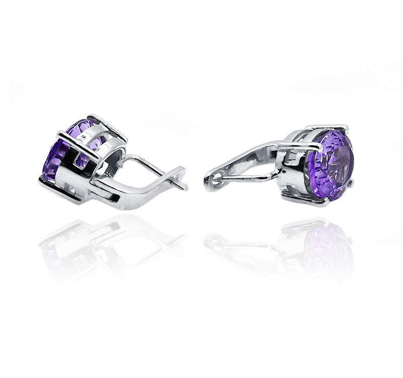 Julia Purple Silver 925 Studs