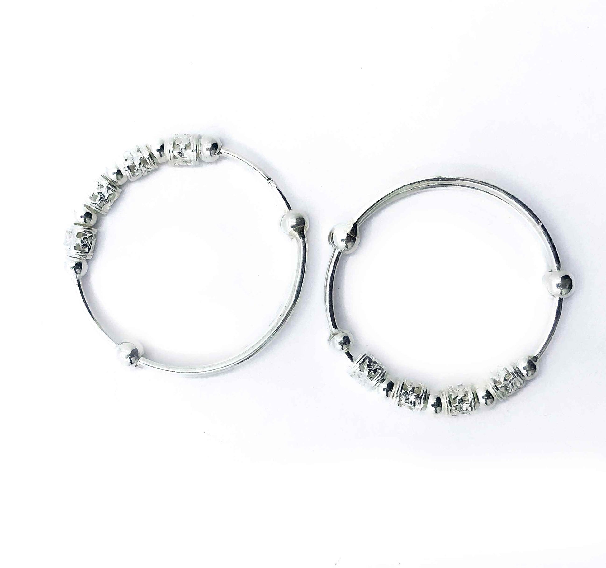 Baby Flower Motif Silver 999 Kada Pair