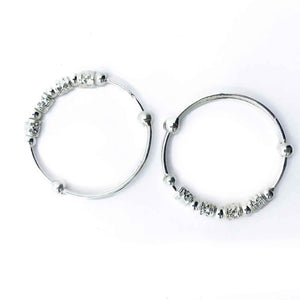 Baby Flower Motif Silver 999 Kada Pair