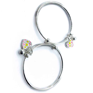 Baby Fairy Heart Silver 999 Kada Pair