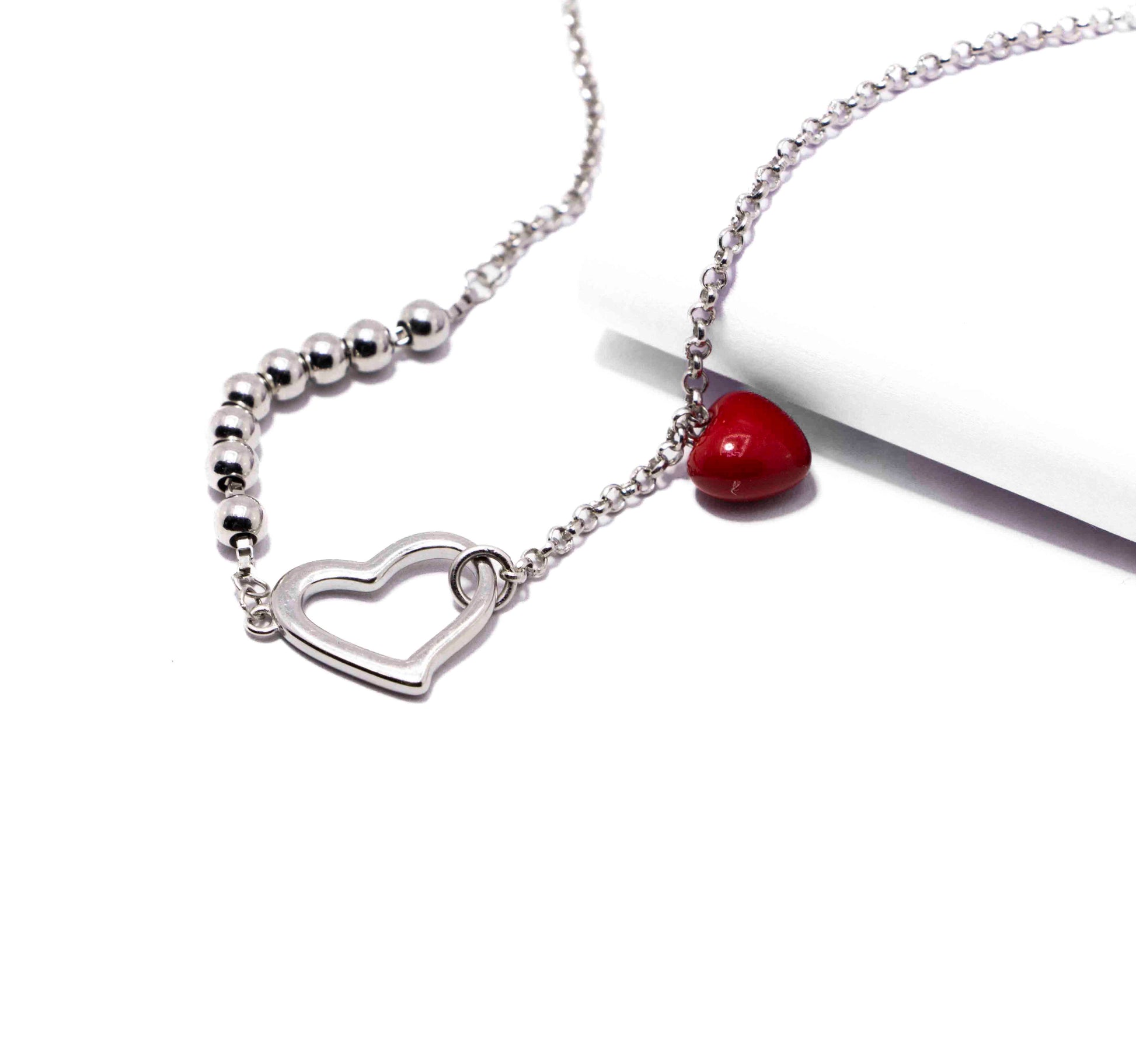 Cute Heart Silver 925 Anklet