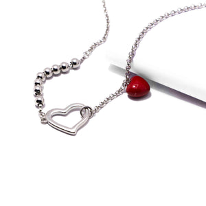 Cute Heart Silver 925 Anklet