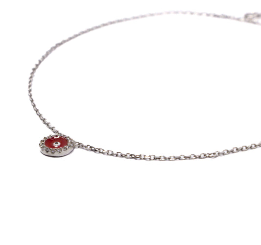 Red Iris Silver 925 Anklet