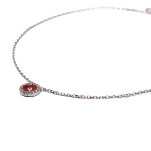 Red Iris Silver 925 Anklet