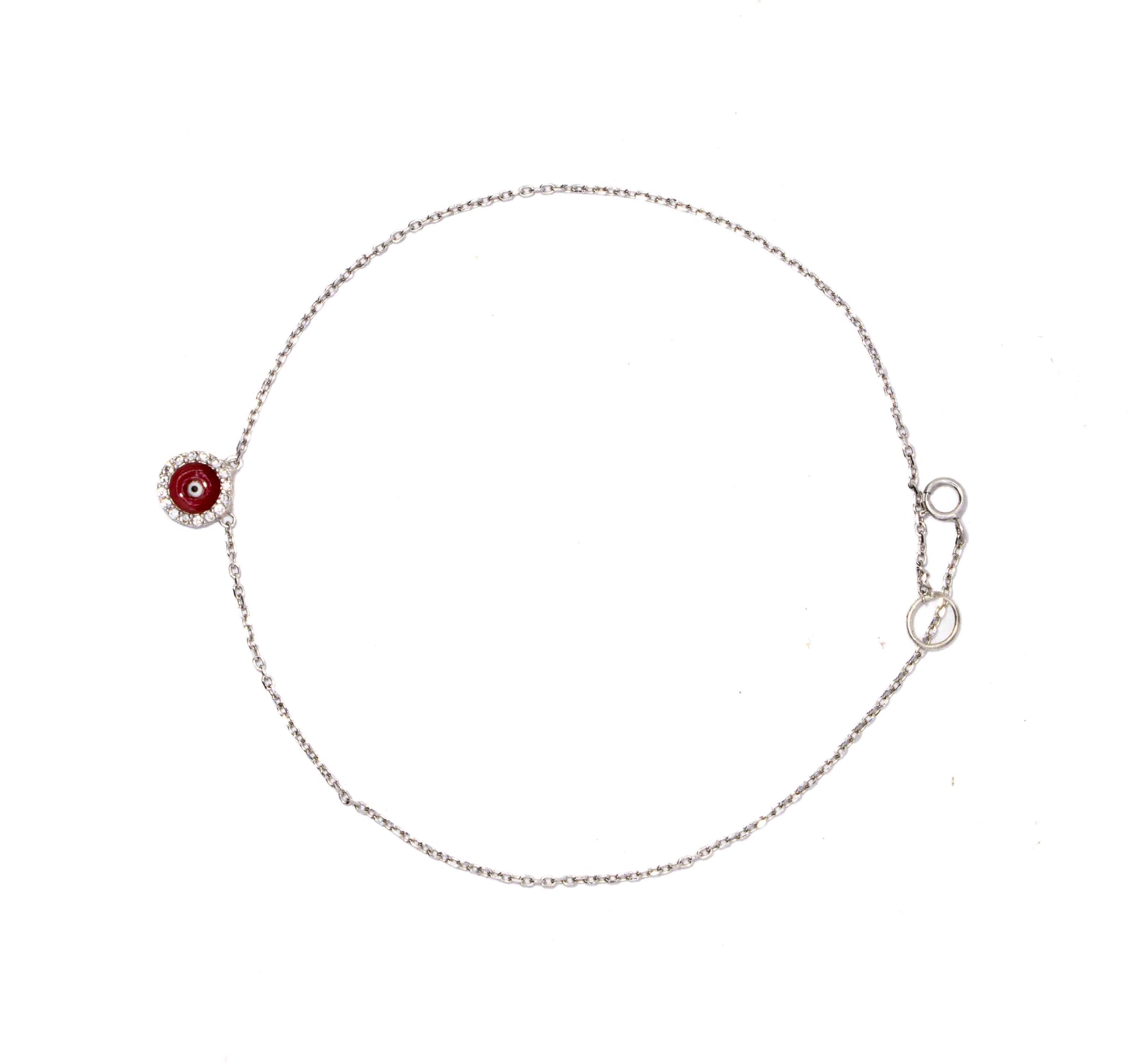 Red Iris Silver 925 Anklet