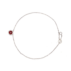 Red Iris Silver 925 Anklet