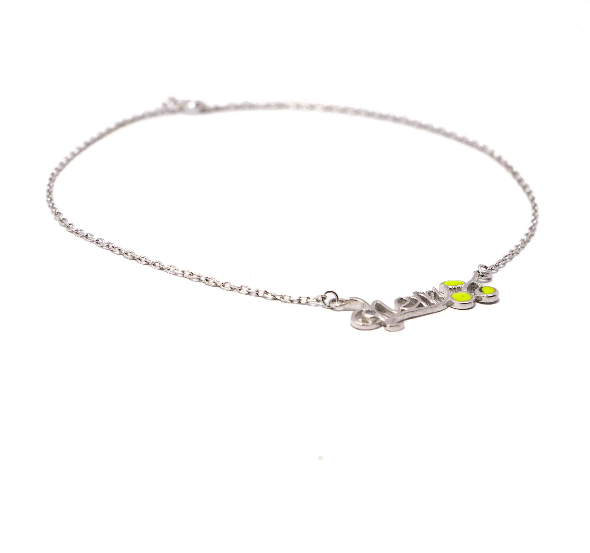 Cherry Chain Silver 925 Anklet