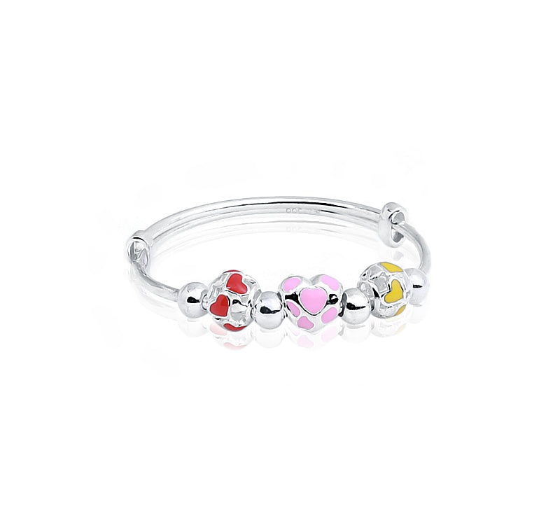 Baby Colorful Charms Silver 999 Kada Pair