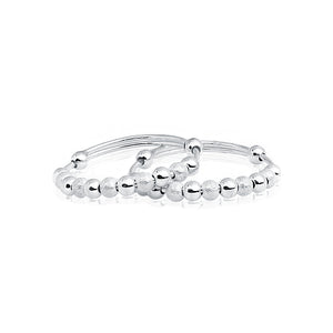 Baby Silver 999 Beads Kada Pair