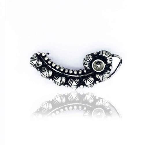 Ethnic Flower Silver 925 Nose Ring