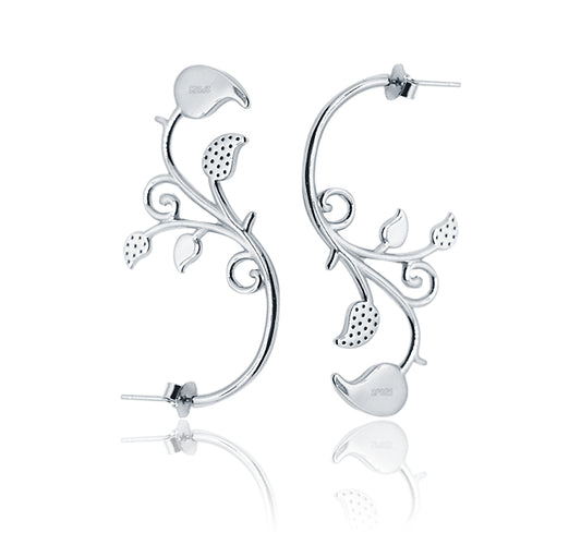 Italian Tendril Silver 925 Earrings