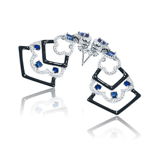 Italian Nightingale Silver 925 Earrings