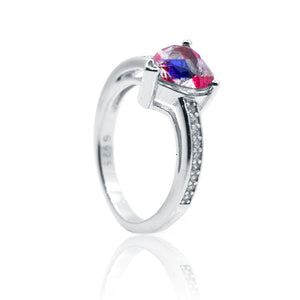 Color Trio Heart Silver 925 Ring