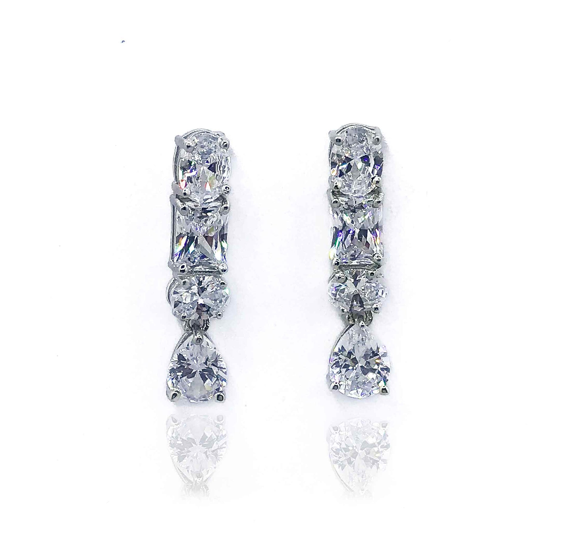 Glitzy Crystal Silver 925 Swarovski Earrings