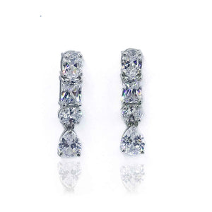 Glitzy Crystal Silver 925 Swarovski Earrings