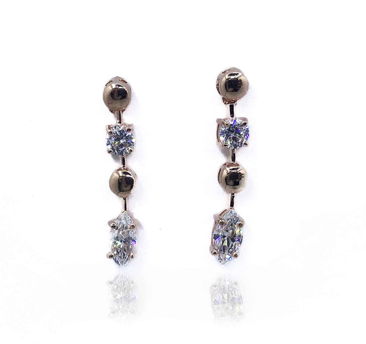 Snazzy Crystal Silver 925 Swarovski Earrings