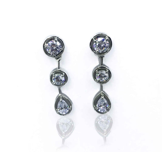 Dressy Crystal Silver 925 Swarovski Earrings