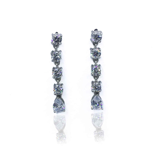 Voguish Crystal Silver 925 Swarovski Earrings