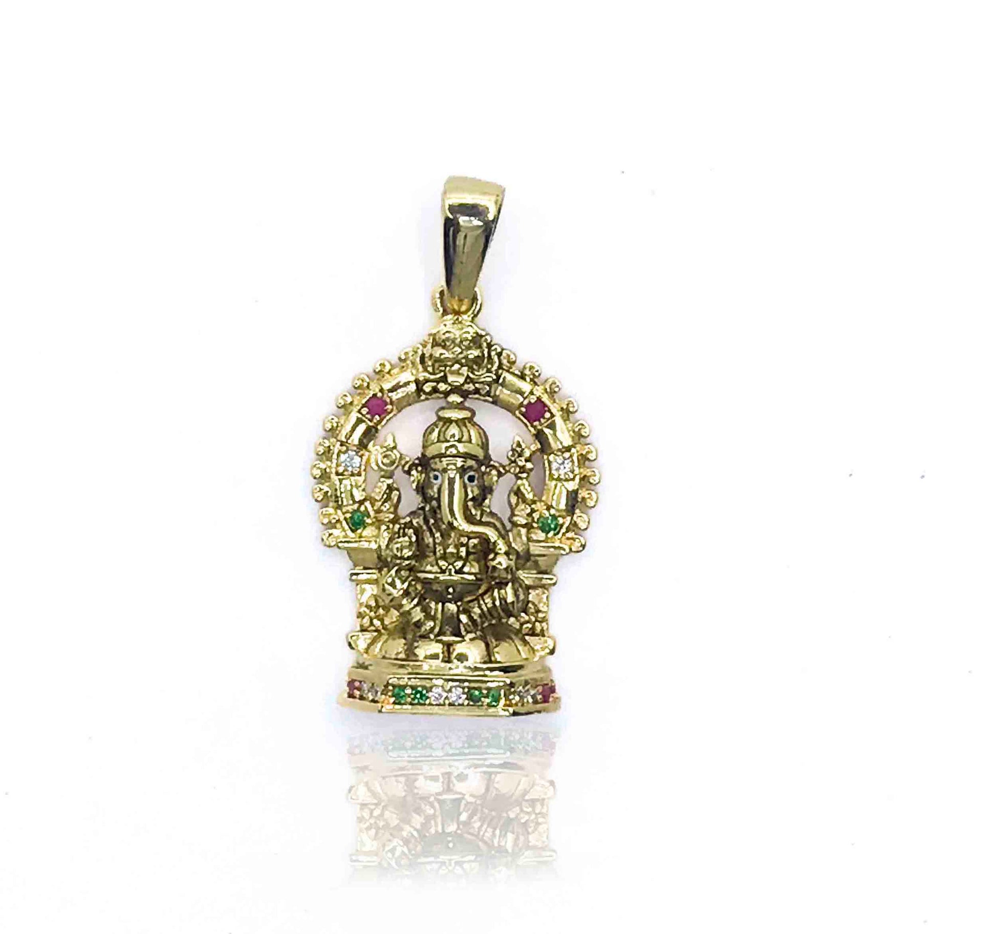 Golden Ganesh Silver 925 Pendant