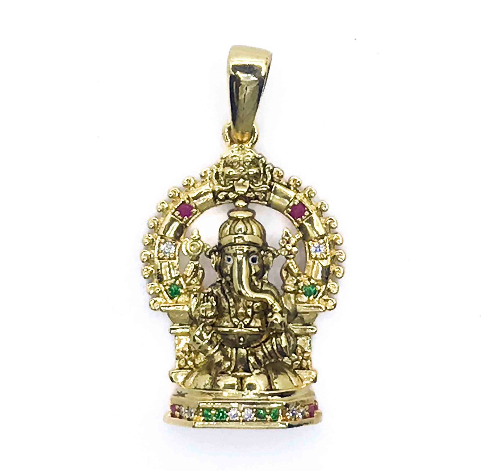 Golden Ganesh Silver 925 Pendant