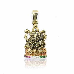 Veena Ganesha Silver 925 Pendant