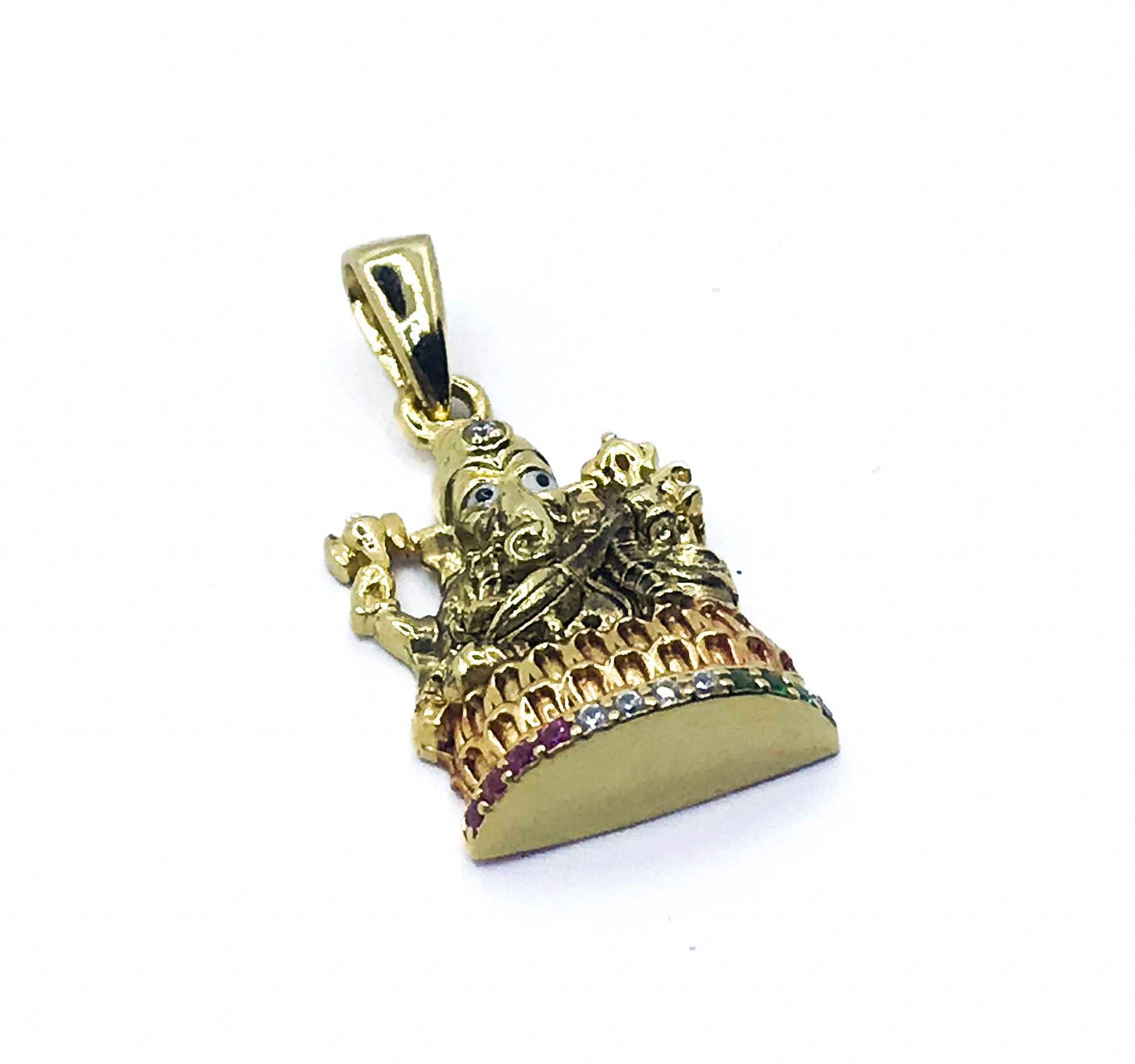 Veena Ganesha Silver 925 Pendant