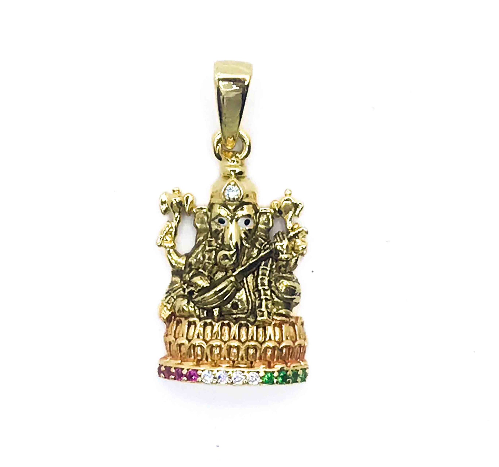 Veena Ganesha Silver 925 Pendant