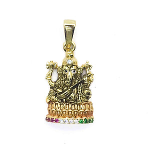 Veena Ganesha Silver 925 Pendant