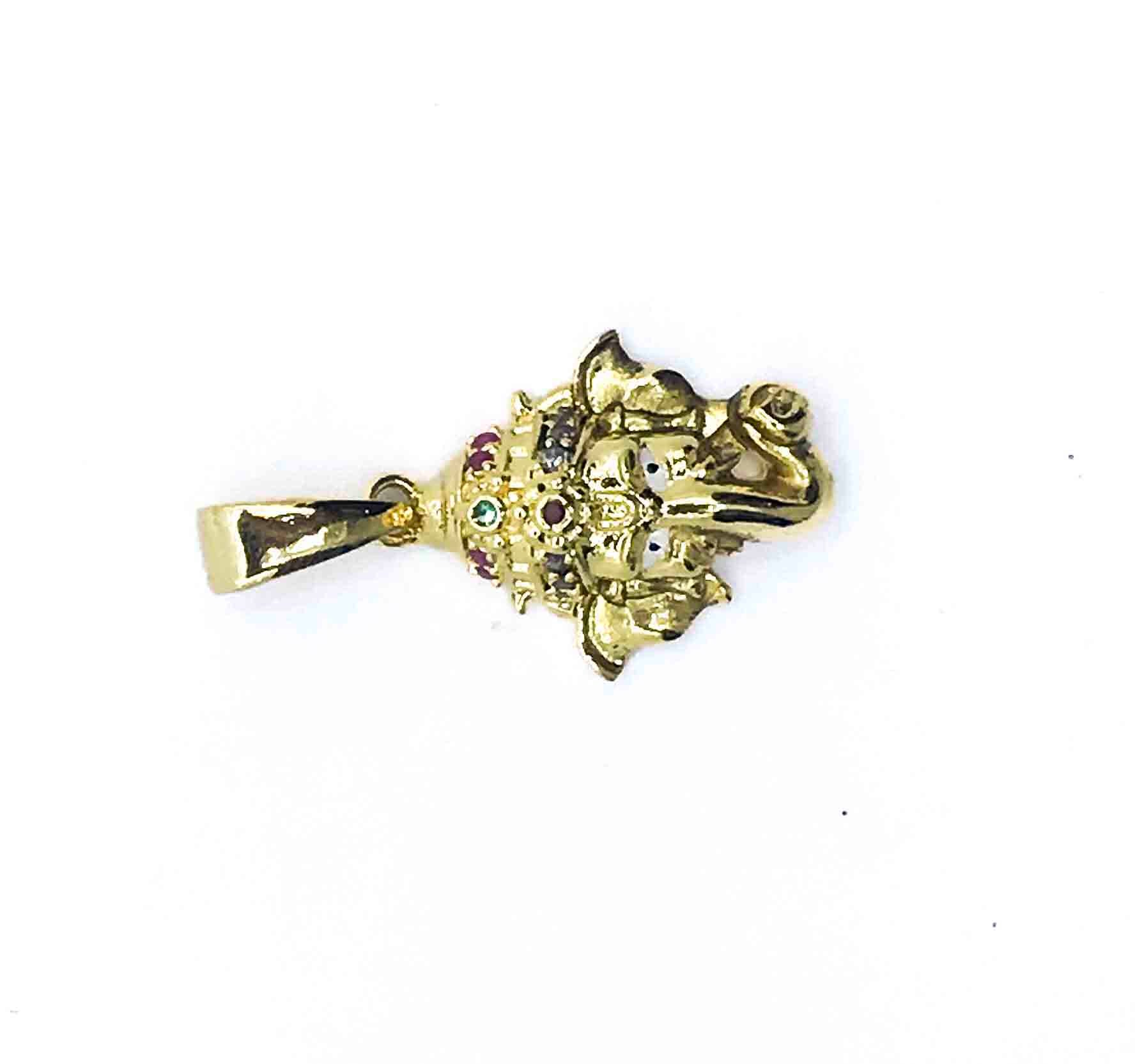 Golden Ganesha Silver 925 Pendant