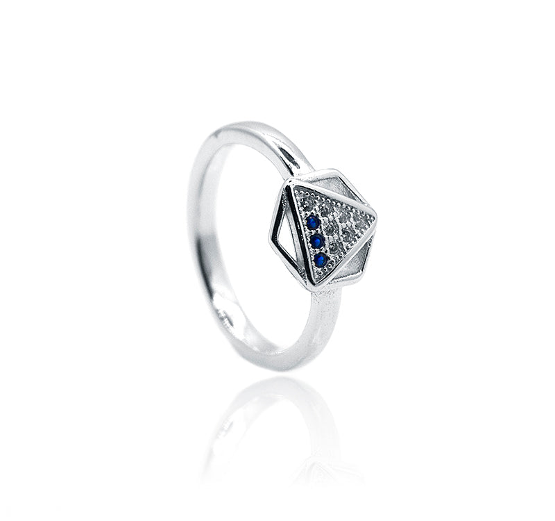 Geometric Silver 925 Ring