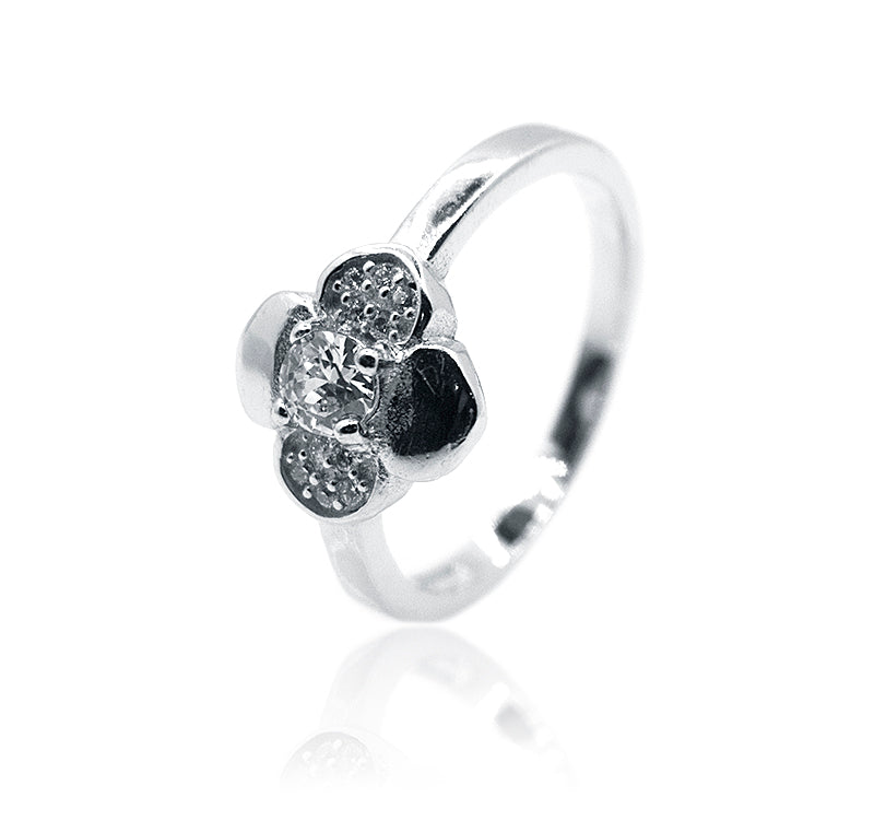 Hibiscus Silver 925 Ring