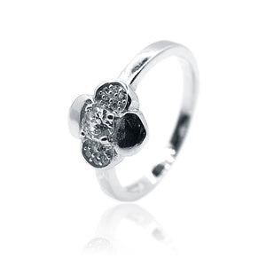 Hibiscus Silver 925 Ring