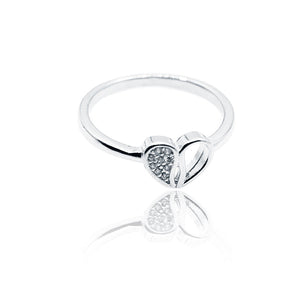 Fancy Heart Silver 925 Ring