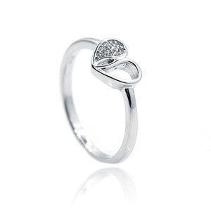 Fancy Heart Silver 925 Ring