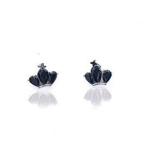 Black Tiara Silver 925 Studs