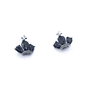 Black Tiara Silver 925 Studs