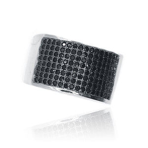 Studded Black Stone Turkish Silver 925 Ring